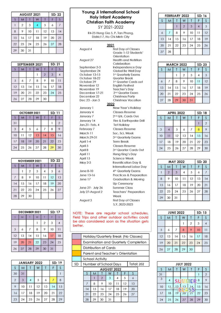 School Calendar – Concordia Language Center